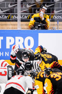 Korbinian Holzer of Germany in the penalty box