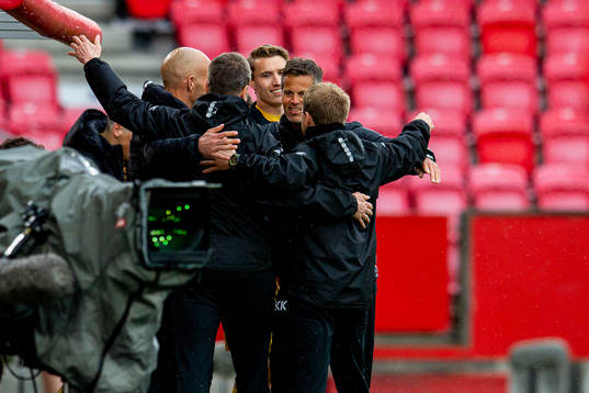 Kjetil Knutsen, head coach of Bodø/Glimt, celebrates with