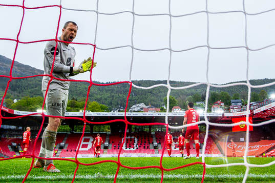 Goalkeeper Håkon Opdal of Brann reacts