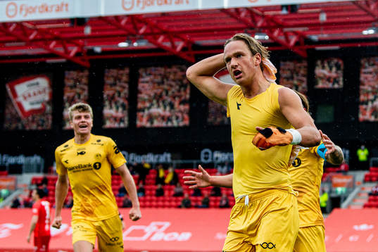Erik Botheim of Bodø/Glimt celebrates