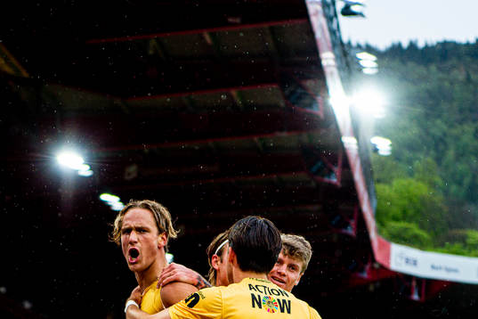 Erik Botheim of Bodø/Glimt celebrates