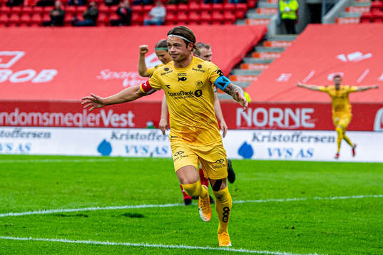 Patrick Berg of Bodø/Glimt celebrates