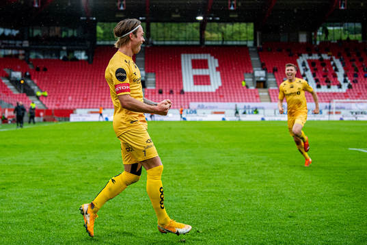 Patrick Berg of Bodø/Glimt celebrates