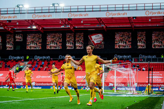 Erik Botheim of Bodø/Glimt celebrates
