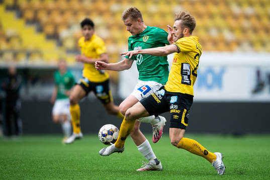 Jönköpings Arvid Eriksson och Elfsborgs Jack Cooper Love