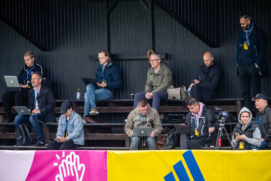 Press in the stands