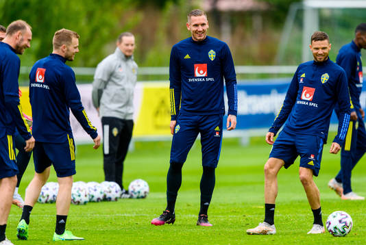 Goalkeeper Robin Olsen and Marcus Berg