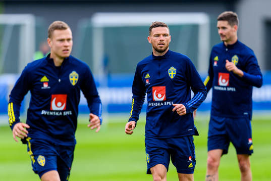 Viktor Claesson, Marcus Berg and Mikael Lustig