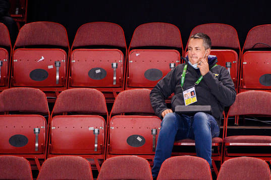Tomas Montén of Sweden in the stands