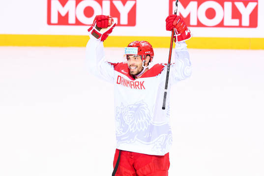 Markus Lauridsen of Denmark celebrates the 2-3 goal