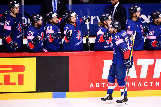 Mike Hammond of Great Britain celebrates the 2-2 goal