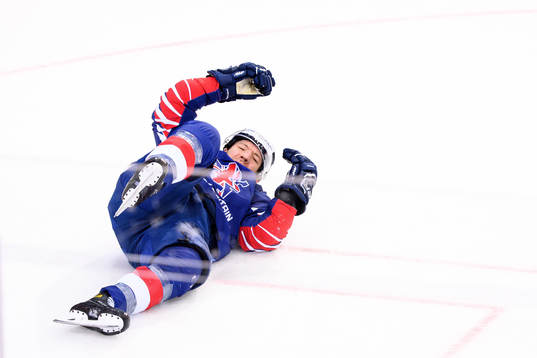 Brendan Connolly of Great Britain in pain