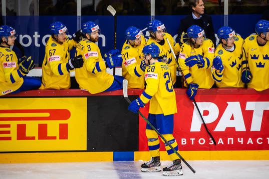 Jesper Frödén of Sweden celebrates