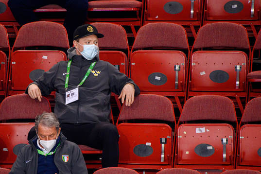 Carl Klingberg of Sweden in the stands