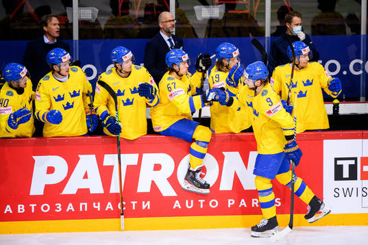Adrian Kempe of Sweden celebrates the 0-2 goal
