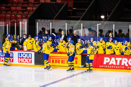 Players of Sweden celebrates 0-5 by Magnus Nygren