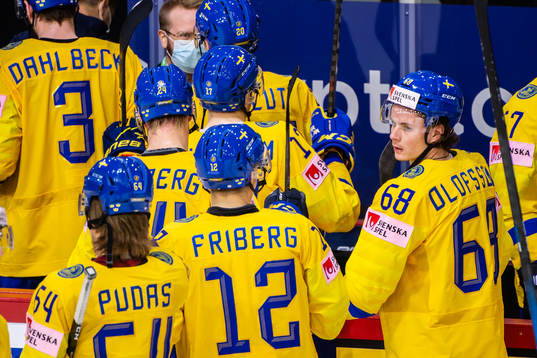 Victor Olofsson of Sweden celebrates with teammates