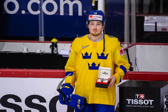 Jesper Frödén of Sweden player of the match