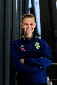 Goalkeeper coach Maths Elfvendal of the Swedish national