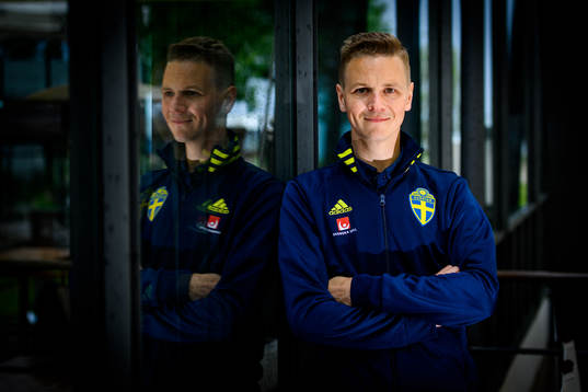 Goalkeeper coach Maths Elfvendal of the Swedish national