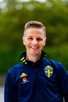 Goalkeeper coach Maths Elfvendal of the Swedish national