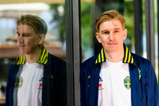 Social media manager Andreas Hård of the Swedish national
