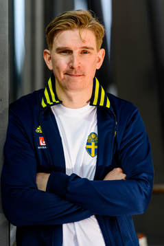 Social media manager Andreas Hård of the Swedish national