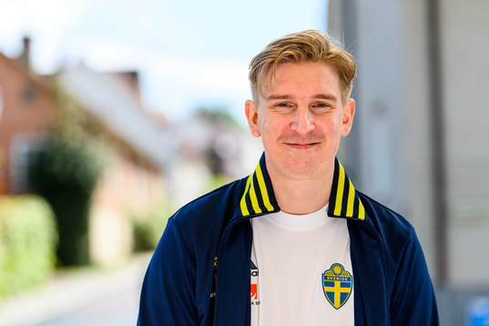 Social media manager Andreas Hård of the Swedish national