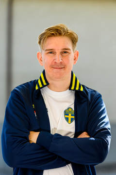 Social media manager Andreas Hård of the Swedish national