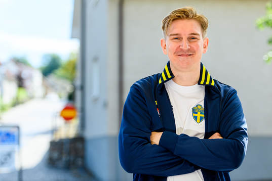 Social media manager Andreas Hård of the Swedish national