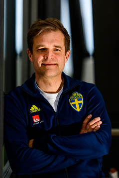 Doctor Jonas Werner of the Swedish national football team