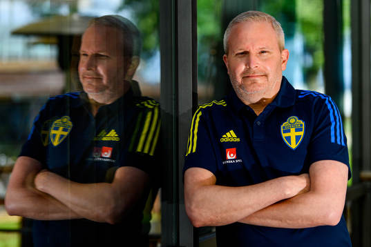 Kit manager Tommie Nilsson of the Swedish national football
