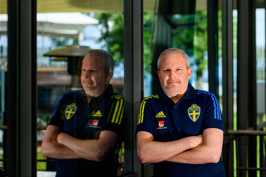 Kit manager Tommie Nilsson of the Swedish national football