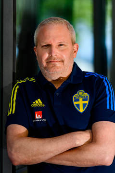 Kit manager Tommie Nilsson of the Swedish national football