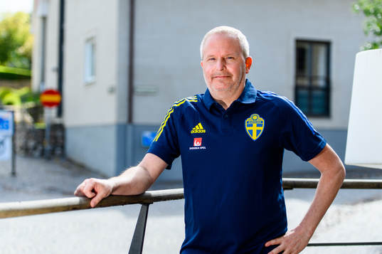 Kit manager Tommie Nilsson of the Swedish national football