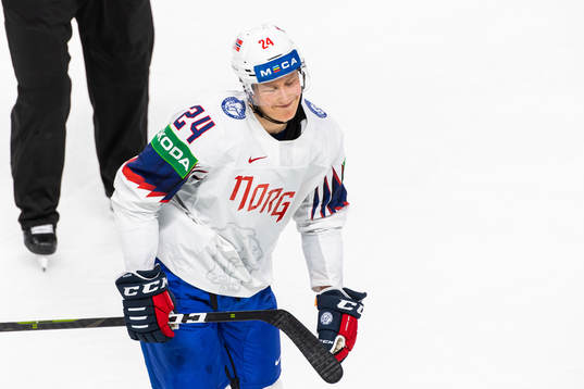 Julian Holm Ole of Norway looks dejected