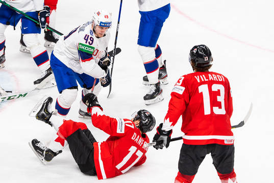 Christian Kåsastul of Norway tackles Justin Danforth of