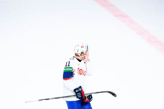 Samuel Solem of Norway looks dejected
