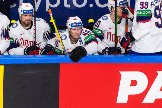 Mats Rosseli Olsen and Mathis Olimb of Norway look dejected