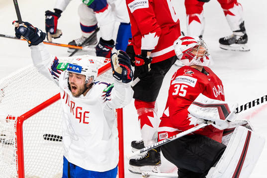 Eirik Salsten of Norway celebrates
