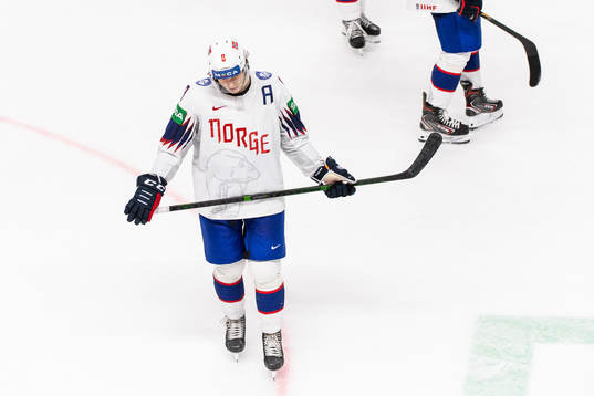 Mathias Trettenes of Norway looks dejected