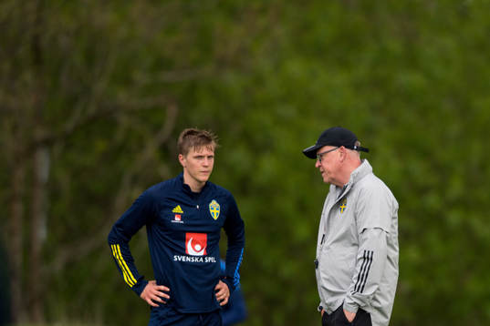 Joakim Nilsson and Janne Andersson, head coach