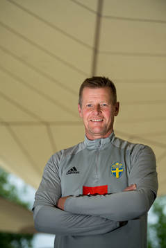 Masseur Anders Smith poses for a portrait