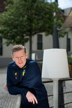 Assistant coach Peter Wettergren poses for a portrait
