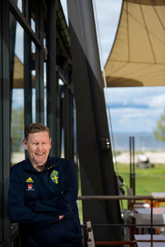 Assistant coach Peter Wettergren poses for a portrait
