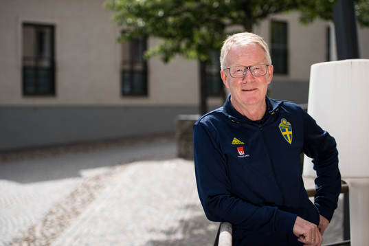 Scout Lasse Jacobsson poses for a portrait