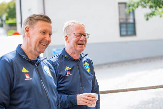 Assistant coach Peter Wettergren and scout Lasse Jacobsson