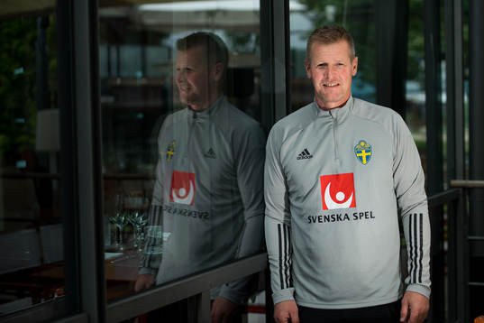 Masseur Anders Smith poses for a portrait