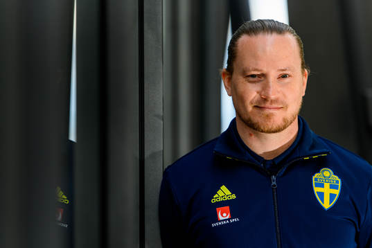 Christoffer Bernspång, video analyst poses for a portrait