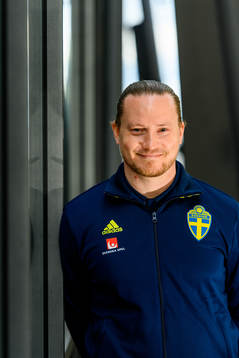 Christoffer Bernspång, video analyst poses for a portrait